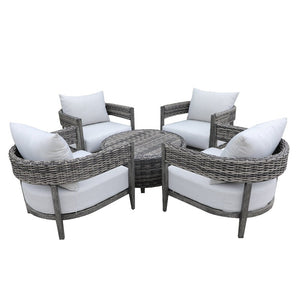 Sonoma Outdoor 5 Piece Wicker Deep Seating Set