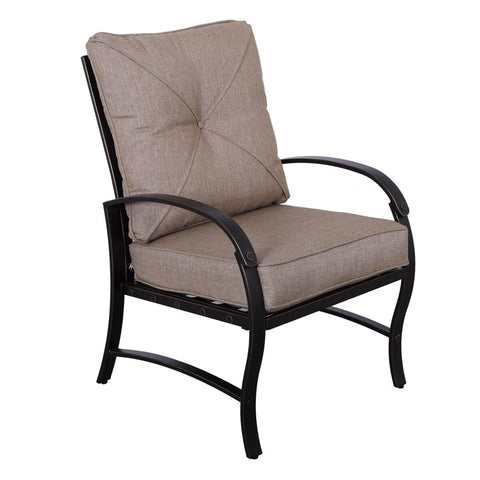Santa Rosa Patio Dining Chair with Cushion, Set of 2 - Comfortable Outdoor Seating, Modern Design, Weather-Resistant, Premium Quality, Durable and Stylish Furniture for Garden, Deck, and Porch
