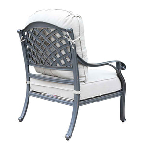 Manhattan Stylish Outdoor Patio Aluminum Club Chairs with Cushion: Durable, Weather-Resistant, Comfortable Lounge Chairs for Garden and Outdoor Spaces, Set of 2