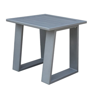 Marativa Outdoor 24" Square Aluminum End/Side Table featuring Modern Design, Weather-Resistant, Rust-Proof for Patio, Garden, and Poolside