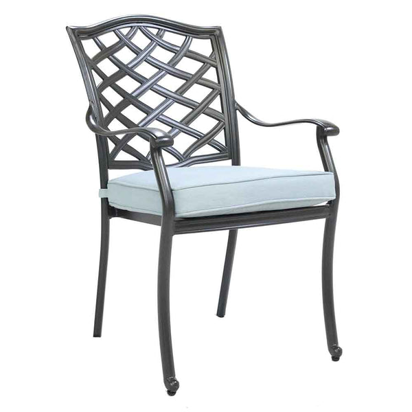Florence Aluminum 5 Piece Round Dining Set with 4 Arm Chairs