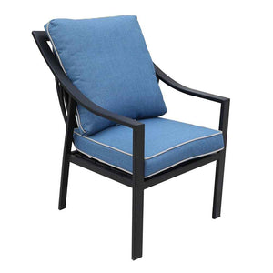 Laguna Outdoor Aluminum Dining Chair with Cushion, Set of 2