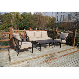Laguna 5 Piece Outdoor Aluminum Deep Seating Set