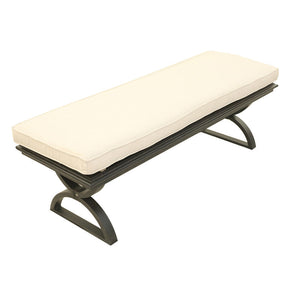 Manhattan Aluminum Dining Bench Stool with Cushion