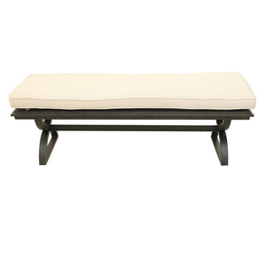 Manhattan Aluminum Dining Bench Stool with Cushion
