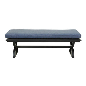 Sparta Outdoor Aluminum Bench with Cushion