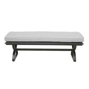 Manhattan Aluminum Dining Bench Stool with Cushion