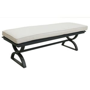 Manhattan Aluminum Dining Bench Stool with Cushion
