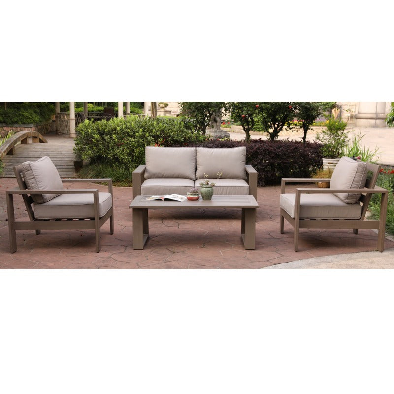 Marativa Outdoor 4-Piece Conversation Set: Durable, Comfortable, UV-Protected, Stylish All-Weather Patio Furniture, Seating Set for Patio, Garden, Lawn, Deck, Backyard, Poolside