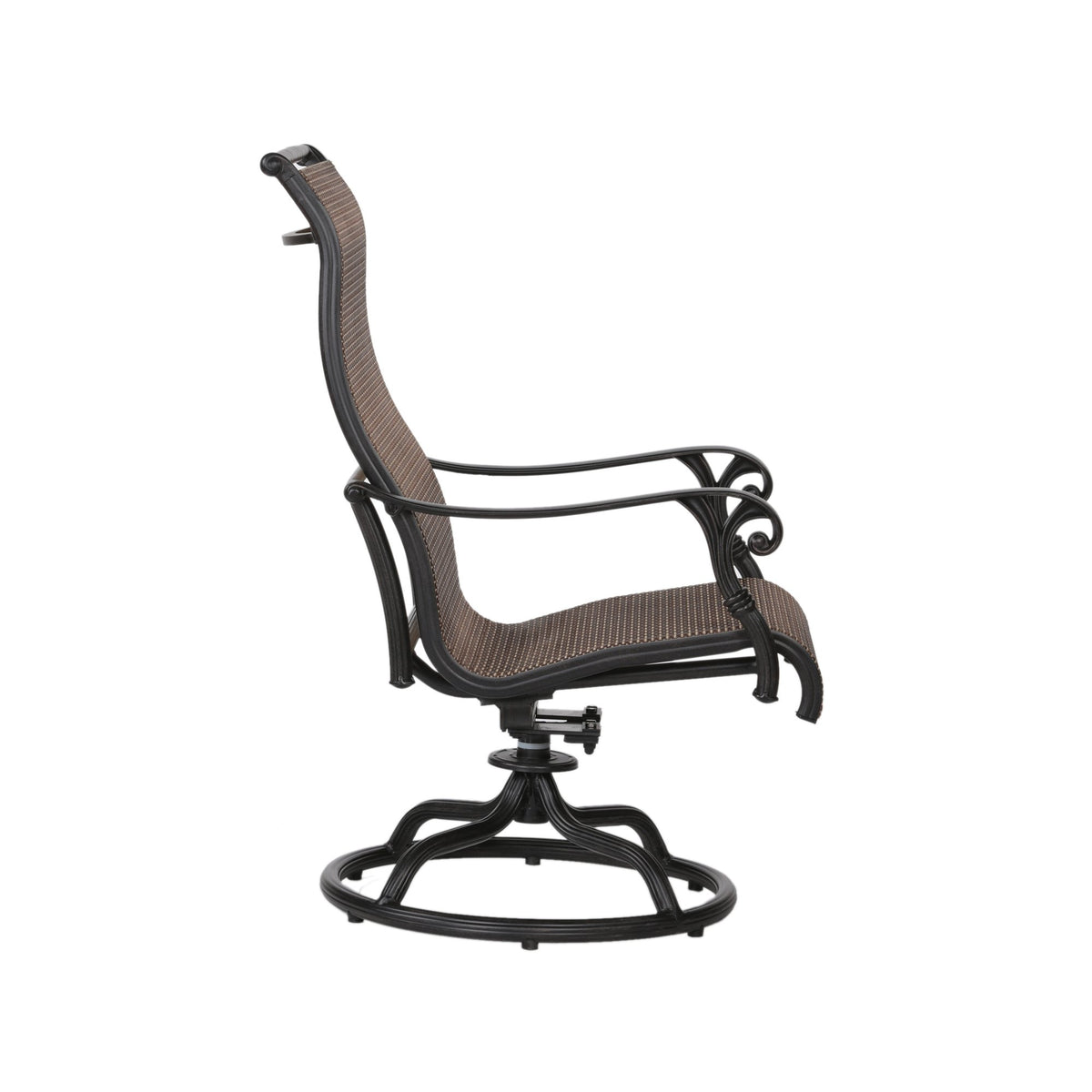 Black sling back online patio chairs