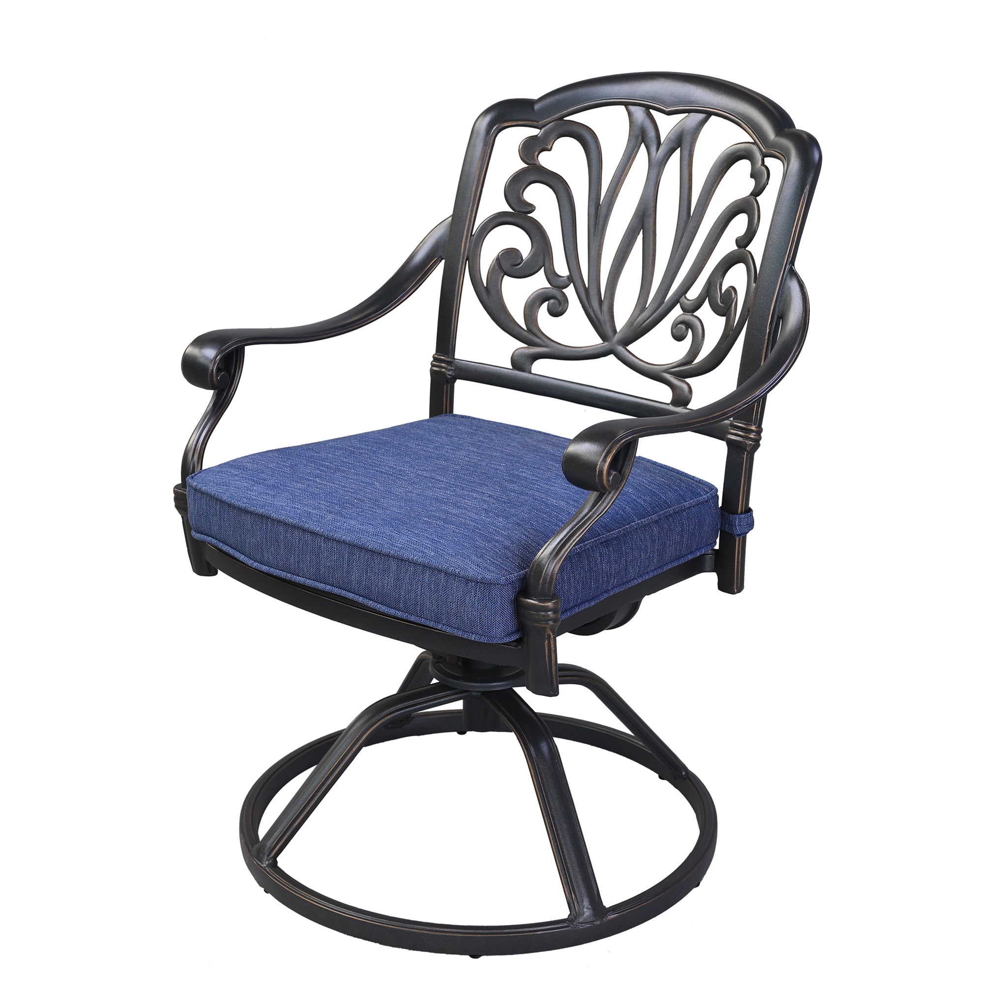 Athens Patio Swivel Rockers with Sunbrella Cushion, All-Weather, Durable, and Comfortable Outdoor Aluminum Armchairs with Cushion, Set of 2