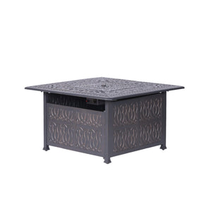 Athens 44" Chat Height Gas Fire Pit Table With Doors For Outdoor Use
