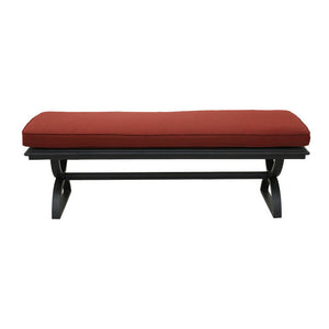 Sparta Outdoor Aluminum Bench with Cushion