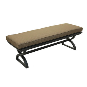 Sparta Outdoor Aluminum Bench with Cushion