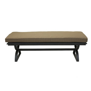 Sparta Outdoor Aluminum Bench with Cushion