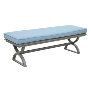 Sparta Outdoor Aluminum Bench with Cushion