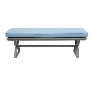 Sparta Outdoor Aluminum Bench with Cushion