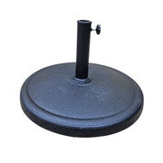 Resin Patio Umbrella Base: 42-Pound Round Freestanding Outdoor Umbrella Base with Locking Screw for 1.5" and 1.89" Pole