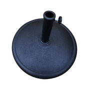 Resin Patio Umbrella Base: 42-Pound Round Freestanding Outdoor Umbrella Base with Locking Screw for 1.5" and 1.89" Pole