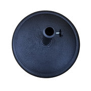 Resin Patio Umbrella Base: 42-Pound Round Freestanding Outdoor Umbrella Base with Locking Screw for 1.5" and 1.89" Pole