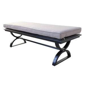 Sparta Outdoor Aluminum Bench with Cushion