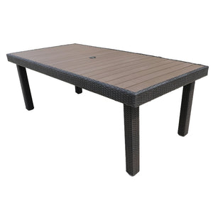 Outdoor Patio Furniture - Wicker Rectangular Dining Table