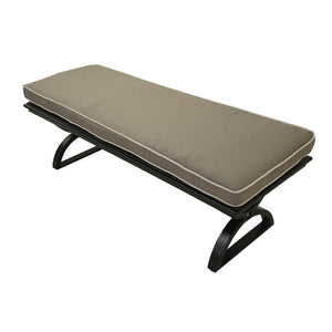 Sparta Outdoor Aluminum Bench with Cushion