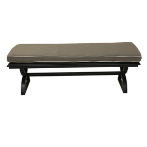 Sparta Outdoor Aluminum Bench with Cushion