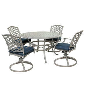 Aurora 5-Piece Outdoor Aluminum Dining Set with Cushions