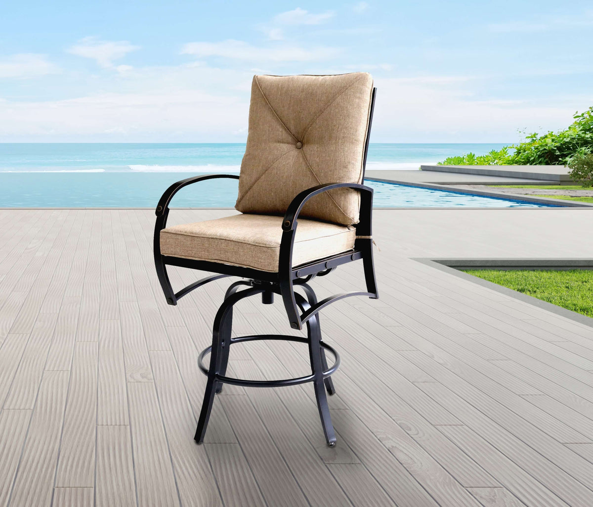 Tall swivel deals patio chairs