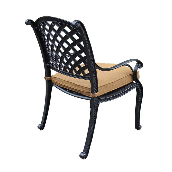 Manhattan Outdoor Dining Chair with Cushion: Weather-resistant, Rust-proof, Durable and Comfortable Patio chair for Garden and Outdoor Spaces