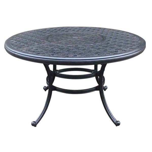 Sparta Stylish Outdoor 5-Piece Aluminum Dining Set with Cushion: Weather-Resistant, Classic, Durable and Comfortable Patio Furniture Set with Swivel Rockers and Round Table