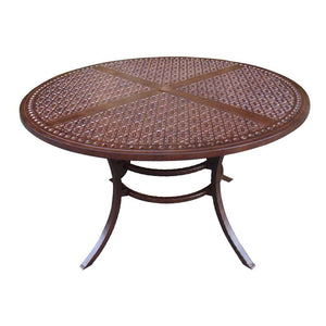 Marbella Cast Aluminum 60 Inch Round Dining Table