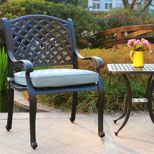 Sparta Modern Dining Arm Chair with Cushion
