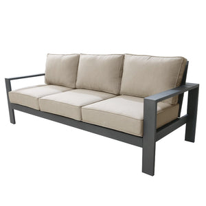 Marativa Premium Outdoor Patio Furniture: Modern Sofa with Durable, UV-Resistant Olefin Fabric Cushion, Outdoor Sofa for Lawn, Garden, and Backyard