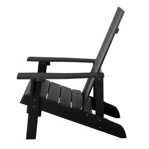 Lauderdale Outdoor Slat Back Plastic Wood Adirondack Chair: Durable, Weather Resistant Patio Chair for Decks, Backyards, Lawns, Poolside, Beaches
