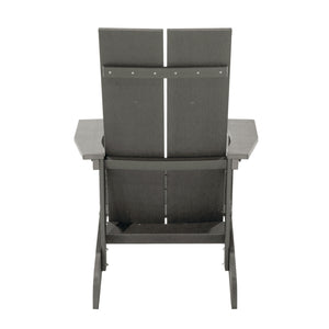 Lauderdale Outdoor Slat Back Plastic Wood Adirondack Chair: Durable, Weather Resistant Patio Chair for Decks, Backyards, Lawns, Poolside, Beaches