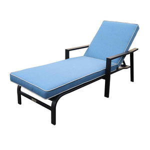 Laguna Outdoor Aluminum Chaise Lounge with Cushion, Set of 2