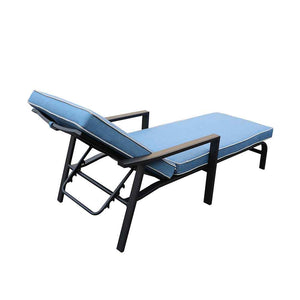 Laguna Outdoor Aluminum Chaise Lounge with Cushion, Set of 2