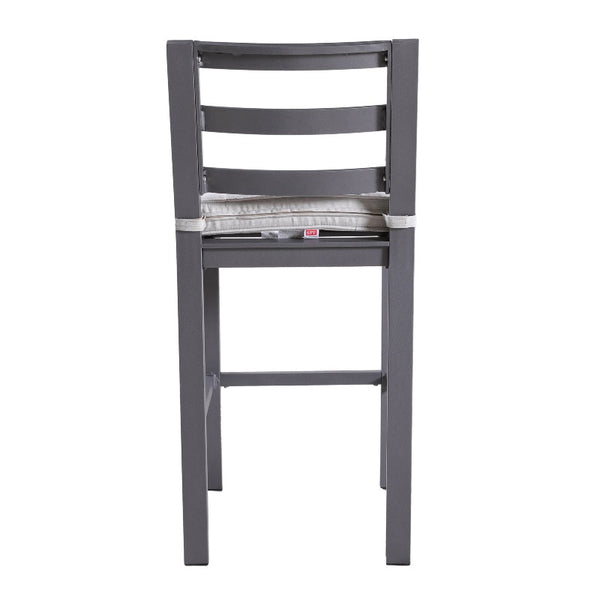 Marativa Outdoor Armless Aluminum Barstools with Cushion: Durable and Weather-Resistant Patio Furniture for Stylish and Comfortable Outdoor Seating, Set of 2