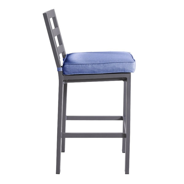 Marativa Outdoor Armless Aluminum Barstools with Cushion: Durable and Weather-Resistant Patio Furniture for Stylish and Comfortable Outdoor Seating, Set of 2