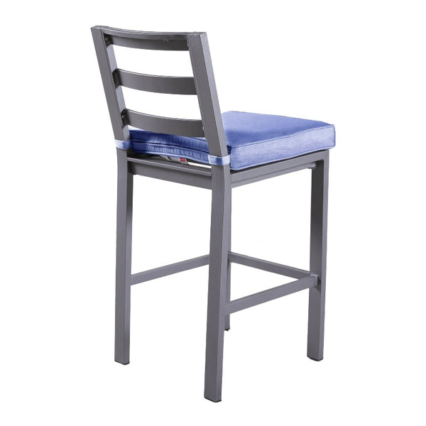 Marativa Outdoor Armless Aluminum Barstools with Cushion: Durable and Weather-Resistant Patio Furniture for Stylish and Comfortable Outdoor Seating, Set of 2