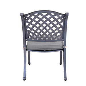 Manhattan Outdoor Dining Chair with Cushion: Weather-resistant, Rust-proof, Durable and Comfortable Patio chair for Garden and Outdoor Spaces