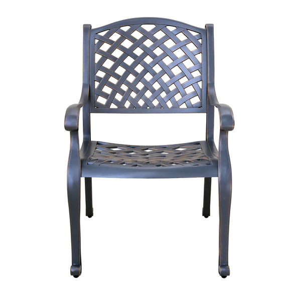 Manhattan Outdoor Dining Chair with Cushion: Weather-resistant, Rust-proof, Durable and Comfortable Patio chair for Garden and Outdoor Spaces