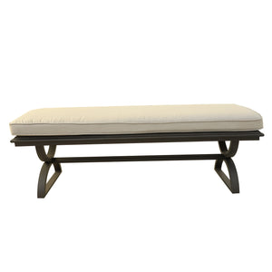 Sparta Outdoor Aluminum Bench with Cushion