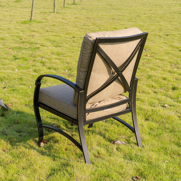 Santa Rosa Patio Dining Chair with Cushion, Set of 2 - Comfortable Outdoor Seating, Modern Design, Weather-Resistant, Premium Quality, Durable and Stylish Furniture for Garden, Deck, and Porch